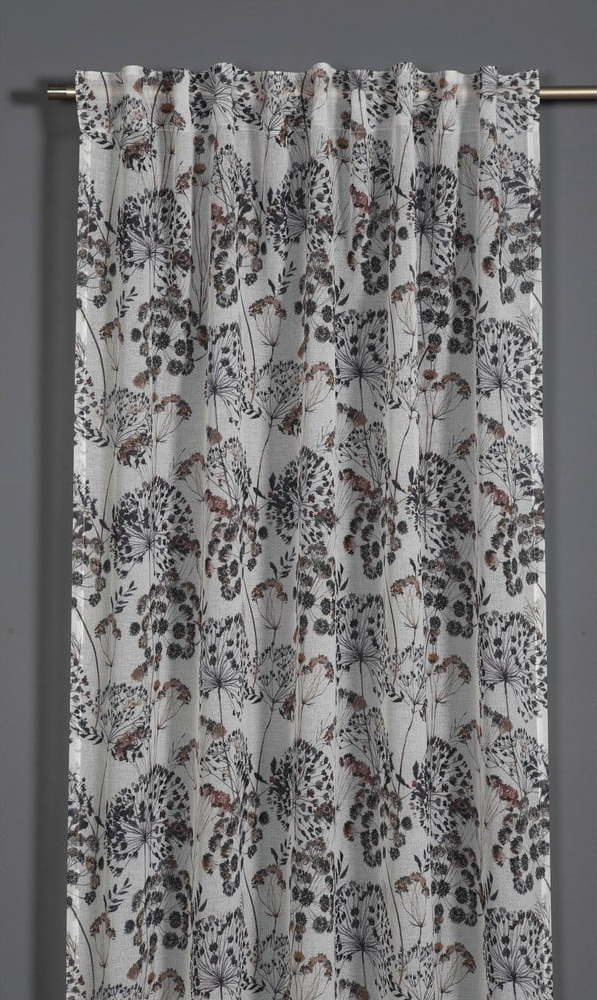 Fialovo-šedý závěs 135x245 cm Birds and Roses – Sehlbach