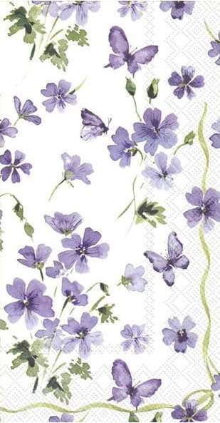 Papírové ubrousky v sadě 16 ks Purple Spring - IHR