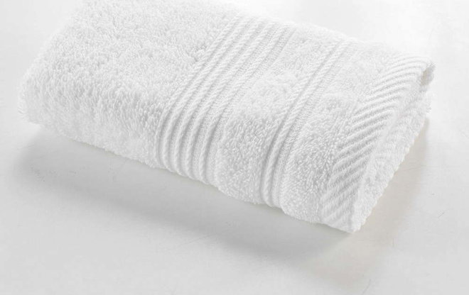 Bílý froté bavlněný ručník 30x50 cm Tendresse – douceur d'intérieur