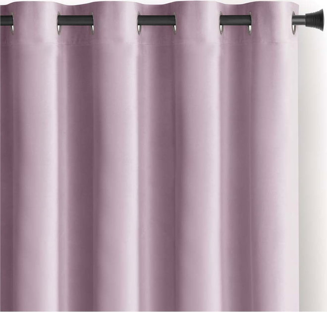 Světle růžový sametový dimout závěs 140x245 cm Eyelets – Restilo