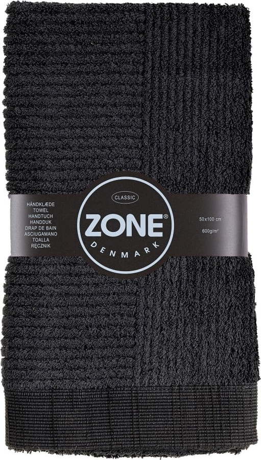 Černý ručník 50x100 cm Classic – Zone