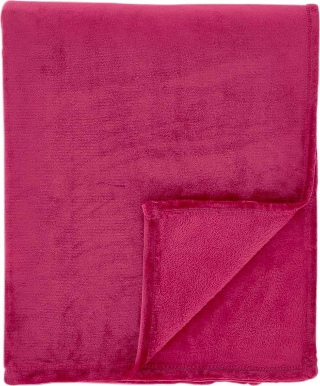 Růžová deka z mikroplyše 130x170 cm Raschel Velvet – Catherine Lansfield