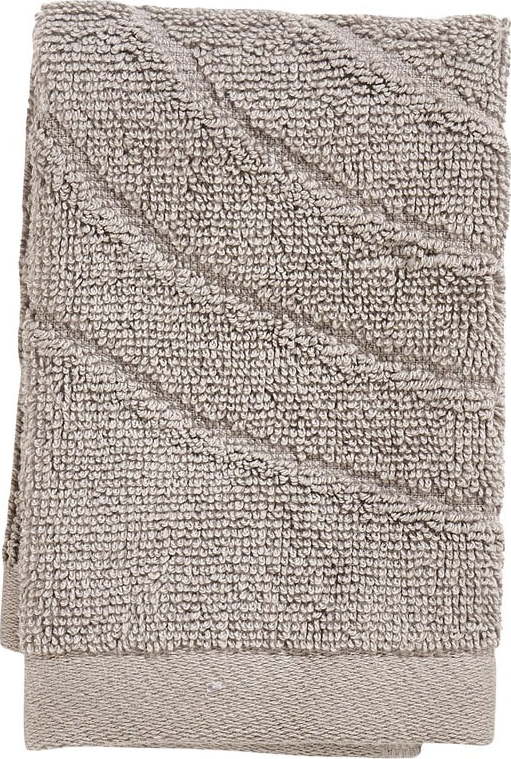 Šedobéžový froté bavlněný ručník 30x30 cm Time – Zone