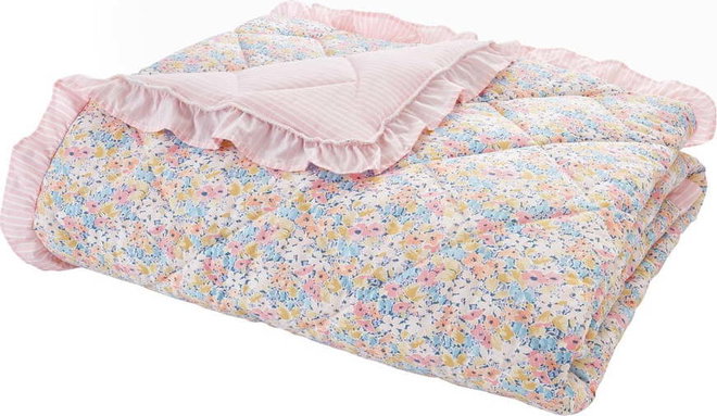 Růžový prošívaný přehoz 220x230 cm Darcy Floral – Catherine Lansfield