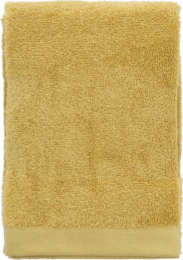 Žlutý ručník z bio bavlny 50x100 cm Comfort – Södahl