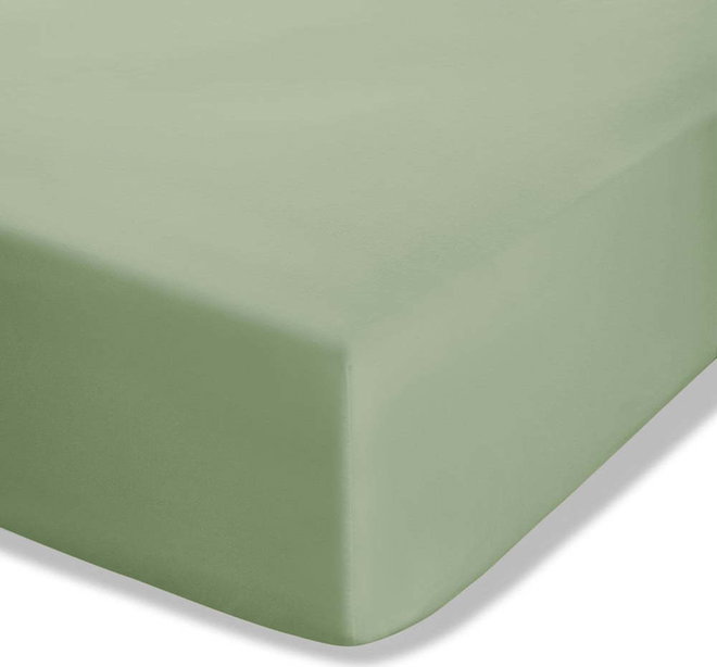 Zelené napínací perkálové prostěradlo 90x190 cm Easy Iron Percale – Catherine Lansfield