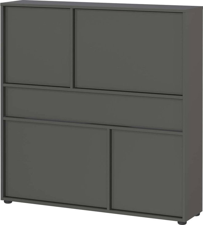 Antracitová skříňka 105x108x25 cm Ameca 2.0 – Germania