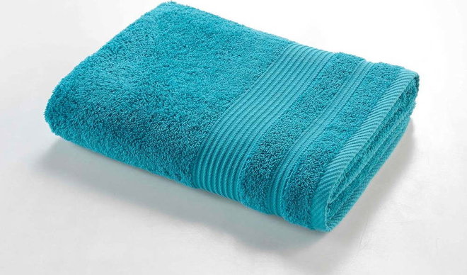 Modrá froté bavlněná osuška 70x130 cm Tendresse – douceur d'intérieur