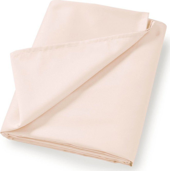 Béžové prostěradlo z bavlněného saténu 180x260 cm Cotton Sateen – Bianca