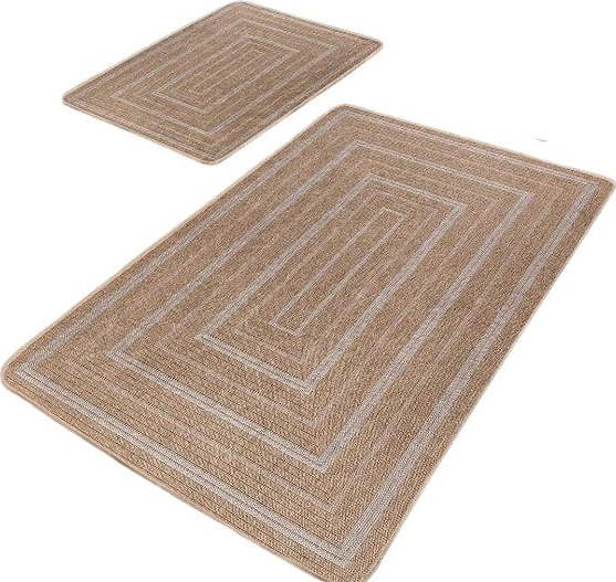 Hnědé koupelnové předložky v sadě 2 ks 60x100 cm – Mila Home