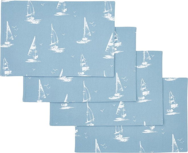 Bavlněná prostírání v sadě 4 ks 30x46 cm Salcombe Boats – Catherine Lansfield
