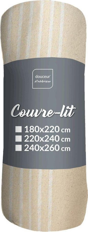 Béžový přehoz 240x260 cm Adele – douceur d'intérieur