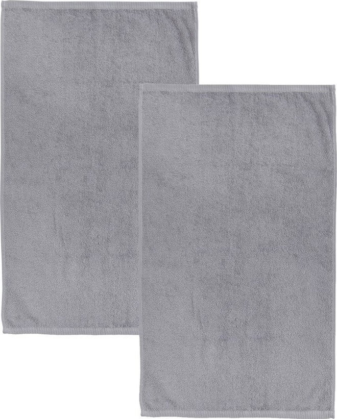 Šedé rychleschnoucí/froté bavlněné osušky v sadě 2 ks 90x140 cm Quick Dry – Catherine Lansfield