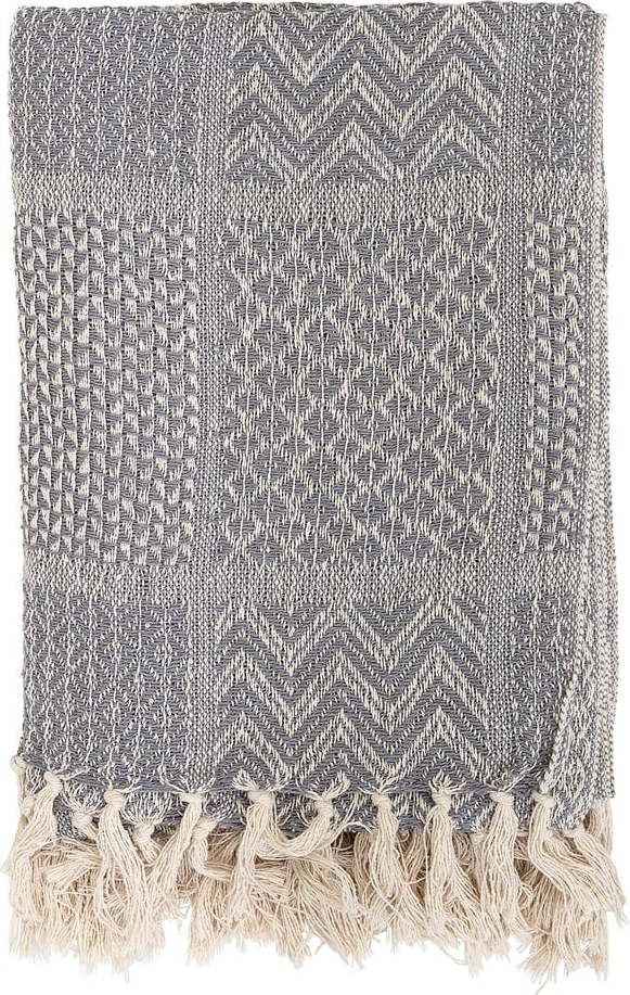 Šedá deka Bloomingville Throw, 130 x 160 cm