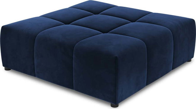 Modrá sametová podnožka Rome Velvet – Cosmopolitan Design