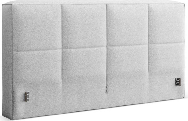 Světle šedé čalouněné čelo postele 229x100 cm Darren – Micadoni