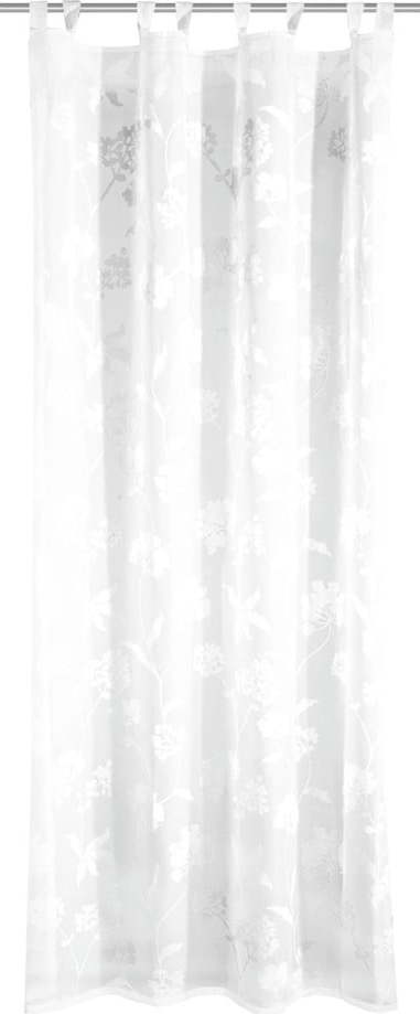 Bílá voálová záclona 135x245 cm Flowers – Sehlbach