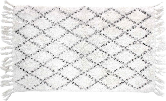 Bílá koupelnová předložka 50x80 cm Latika – douceur d'intérieur