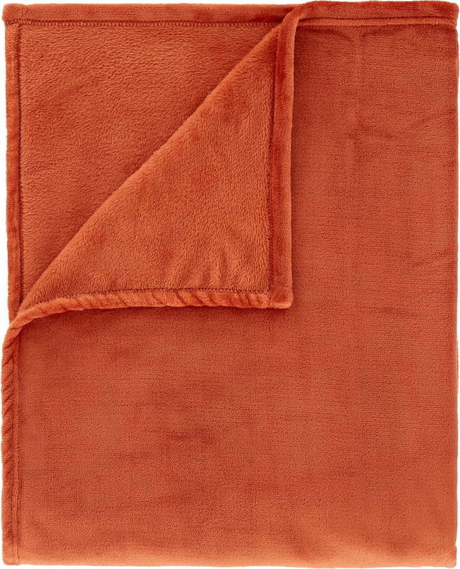Oranžová deka z mikroplyše 130x170 cm Raschel Velvet – Catherine Lansfield