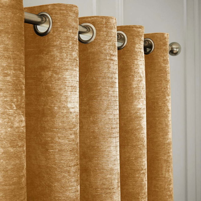 Žluté termo závěsy v sadě 2 ks z žinylky 229x229 cm Selene Luxury Chenille – Hyperion
