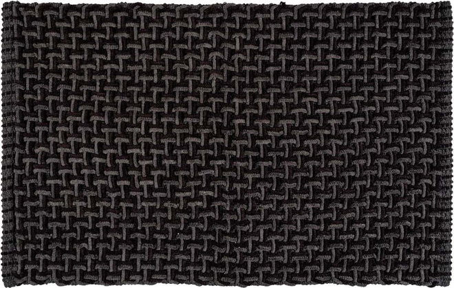 Antracitová textilní koupelnová předložka 50x80 cm Ecoli – Wenko