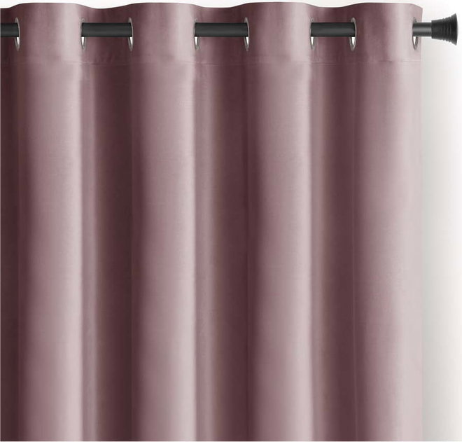 Světle hnědý sametový dimout závěs 140x245 cm Eyelets – Restilo