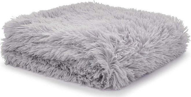 Šedý přehoz z mikroplyše na dvoulůžko 245x280 cm Cuddly – Catherine Lansfield