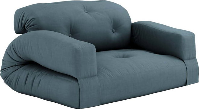 Modrá rozkládací pohovka 140 cm Hippo - Karup Design