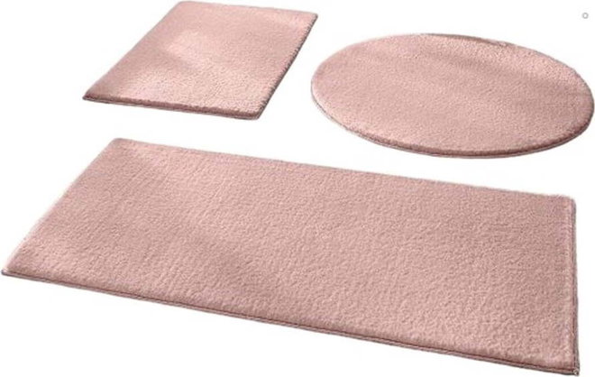 Růžové koupelnové předložky v sadě 3 ks 50x90 cm – Mila Home