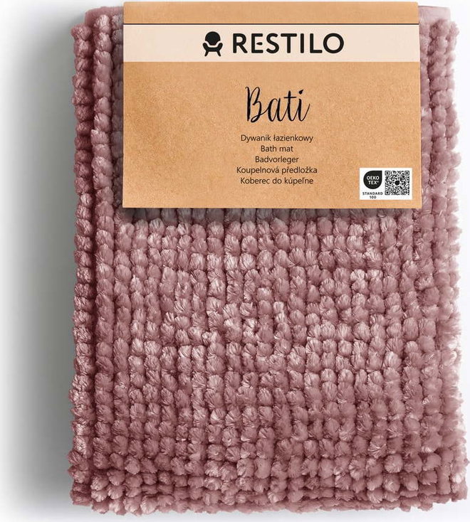 Růžová koupelnová předložka 60x90 cm Bati – Restilo
