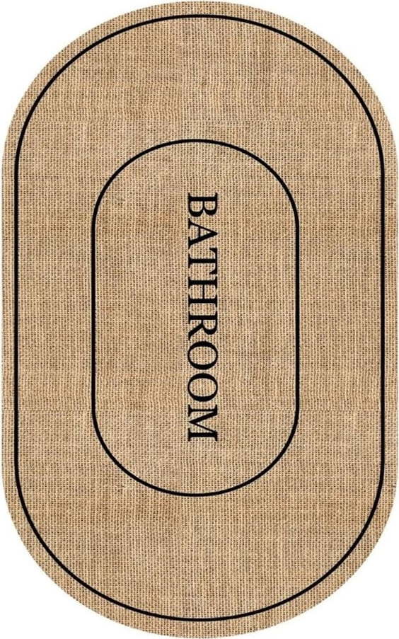 Hnědá koupelnová předložka 60x90 cm Jute Look – Mila Home