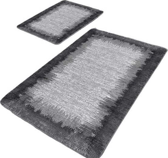 Černo-šedé koupelnové předložky v sadě 2 ks 60x100 cm – Mila Home