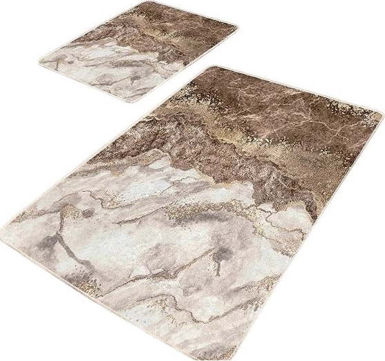 Hnědé koupelnové předložky v sadě 2 ks 60x100 cm – Mila Home