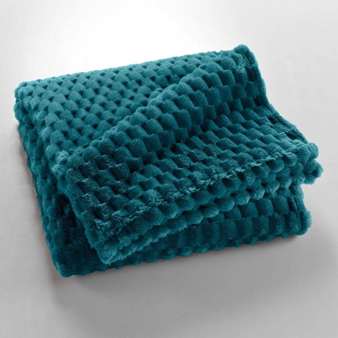 Modrá deka z mikroflanelu 125x150 cm Mini Frosty – douceur d'intérieur