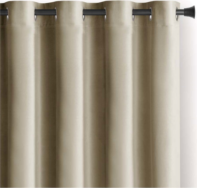 Hnědý/béžový sametový dimout závěs 140x245 cm Eyelets – Restilo