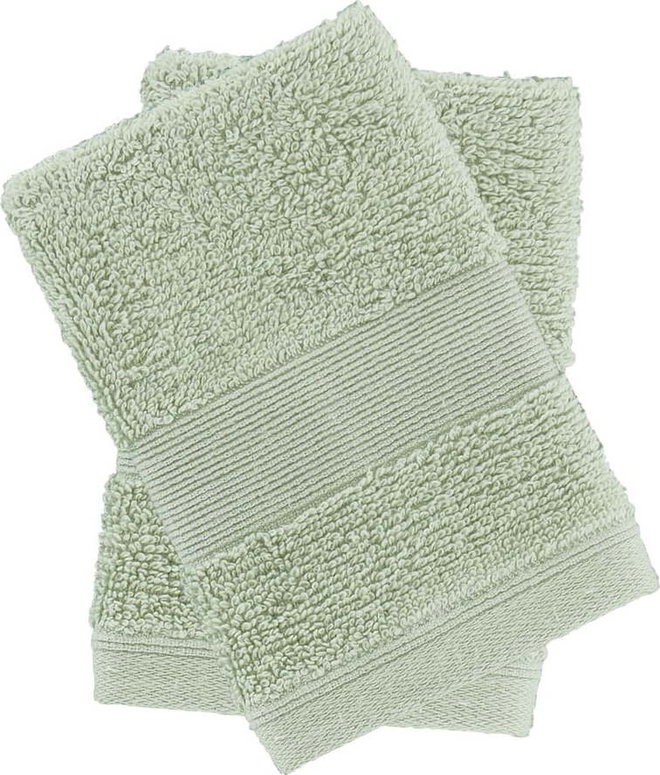 Zelené froté bavlněné ručníky v sadě 2 ks 30x30 cm Anti-Bacterial – Catherine Lansfield