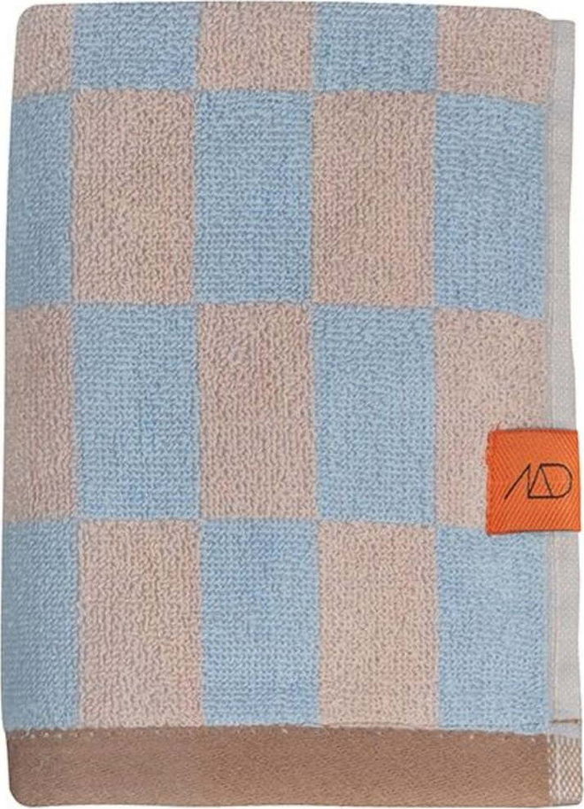 Modro-růžový ručník z bio bavlny 50x90 cm Retro – Mette Ditmer Denmark