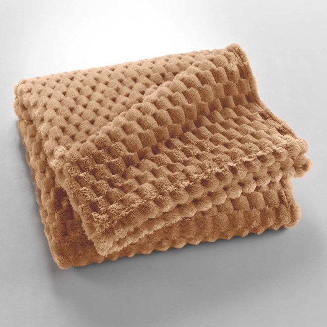 Hnědá deka z mikroflanelu 125x150 cm Mini Frosty – douceur d'intérieur