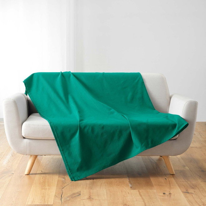 Zelenomodrý přehoz 220x240 cm Lucile – douceur d'intérieur
