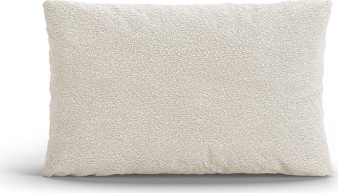 Bílý polštář na gauč z textilie bouclé Poppy – Micadoni