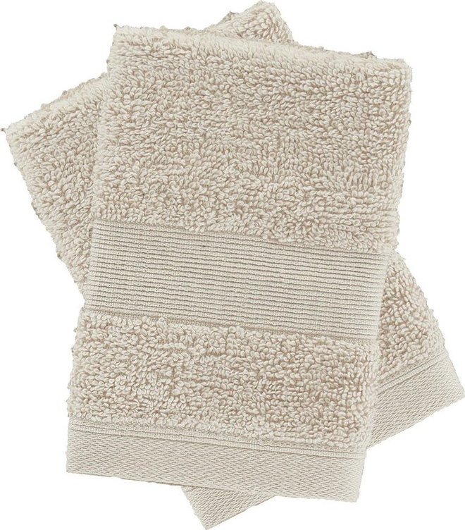 Béžové froté bavlněné ručníky v sadě 2 ks 30x30 cm Anti-Bacterial – Catherine Lansfield
