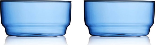 Modré skleněné misky v sadě 2 ks 500 ml Torino – Lyngby Glas