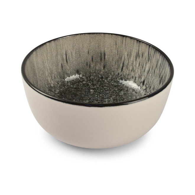 Černá/krémová miska z kameniny 740 ml Gravel – ONA