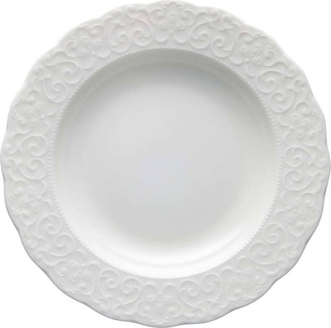 Bílý hluboký porcelánový talíř ø 22 cm Gran Gala – Brandani