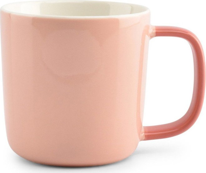 Růžový hrnek z kostního porcelánu 370 ml Mae – ONA