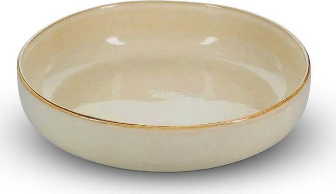 Béžový servírovací talíř z kameniny Meridian – Salt&Pepper