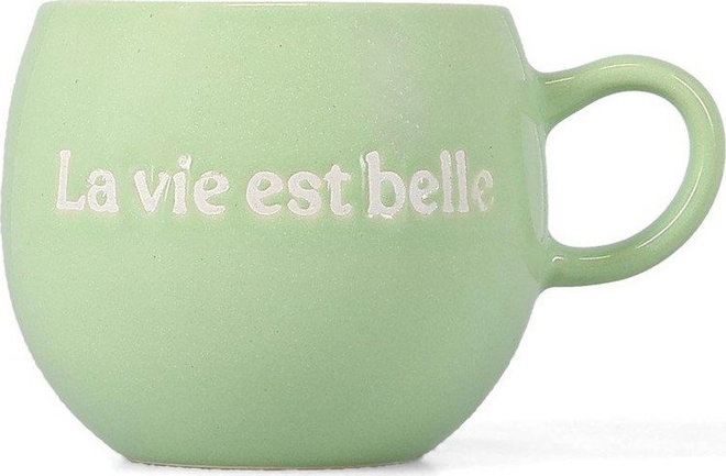 Zelený kameninový hrnek 420 ml Muggies – Salt&Pepper