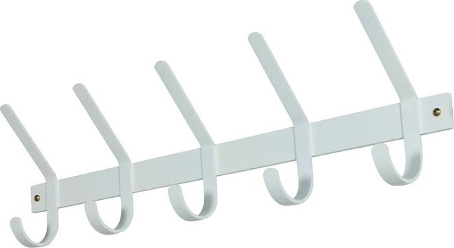 Bílý kovový nástěnný věšák 70 cm Dexter – Spinder Design