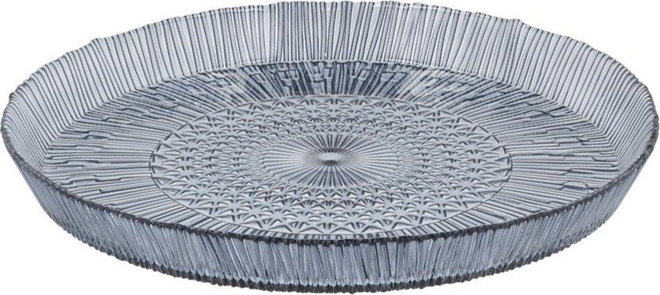 Modrý skleněný servírovací talíř ø 30 cm Kusintha – Bitz