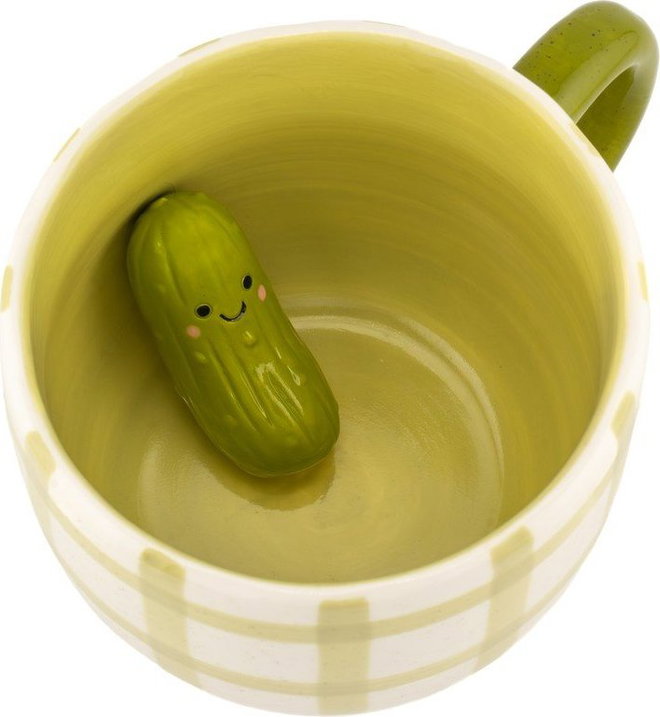 Světle zelený hrnek Surprise Pickle – Sass & Belle